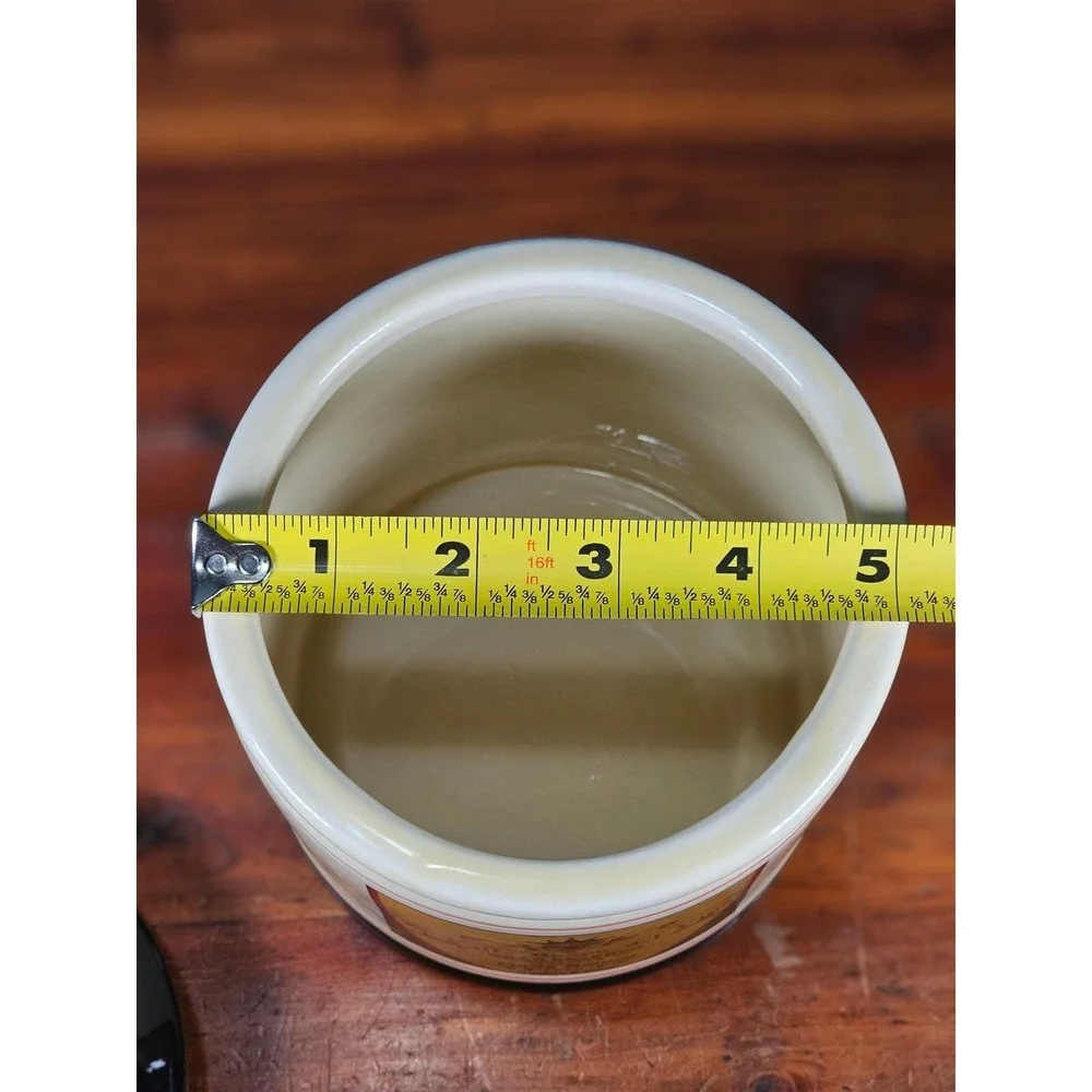 Vintage OGGI Wine Label Ceramic Canister With Lid 7 In